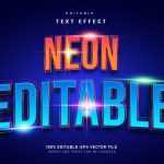 Neon Editable Text Effect