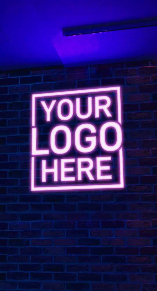 Neon Logo Mockup