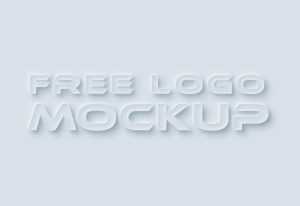 Neumorphism Logo Mockup