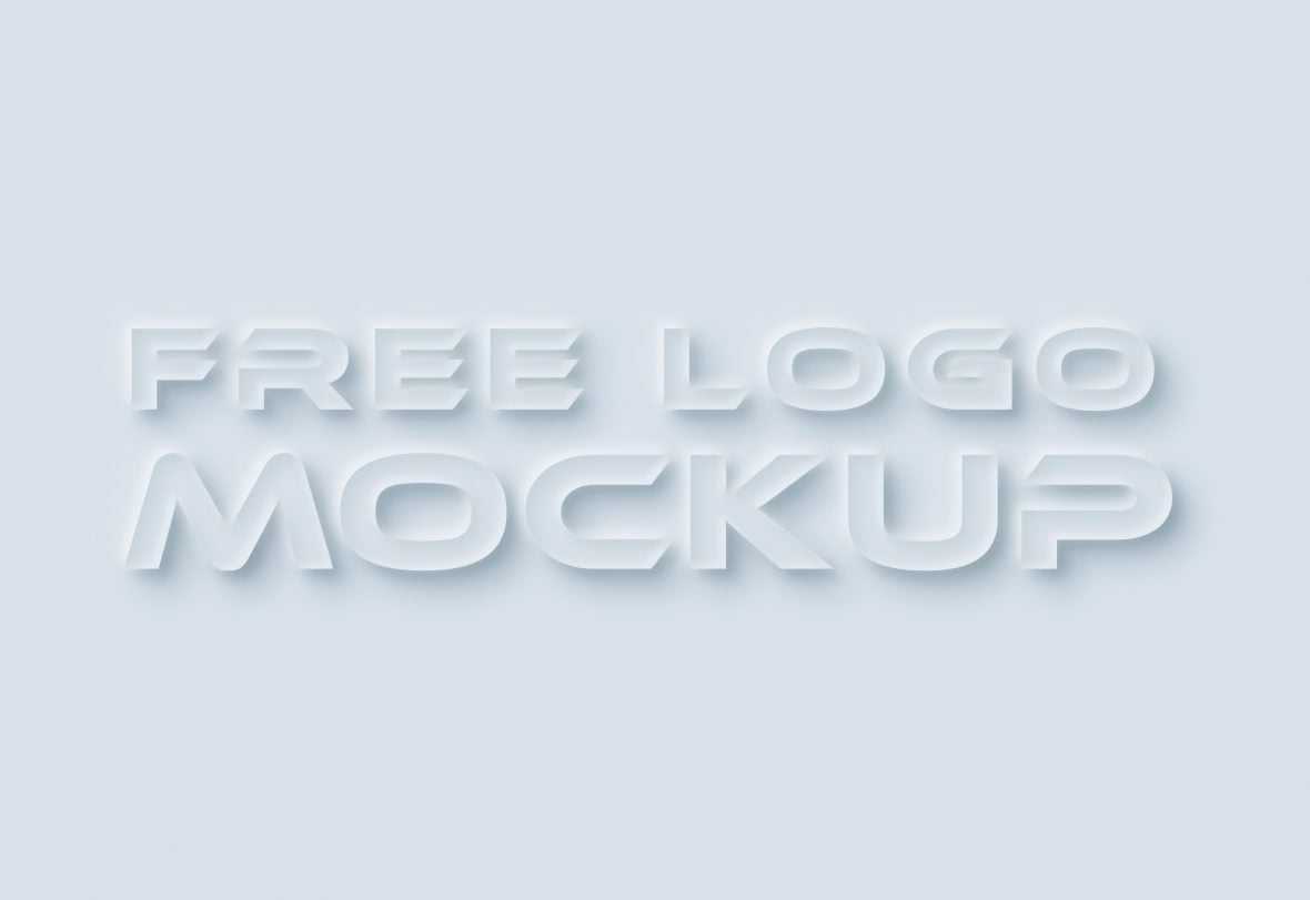 Neumorphism Logo Mockup