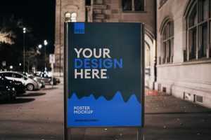 Night Street Poster Mockup