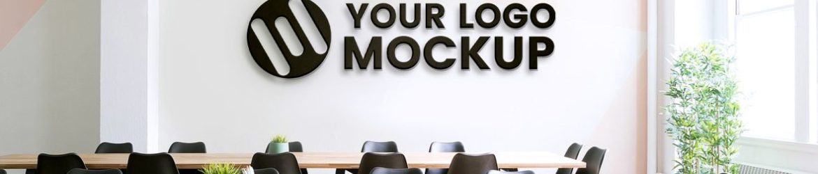 Office Background Logo Mockup Office Background Logo Mockup