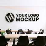 Office Background Logo Mockup - Download Grátis Office Background Logo Mockup