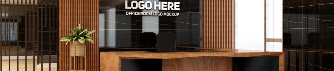 Office Meeting Room 3D Wall Logo Mockup