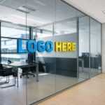 Office Space Window Logo Mockup