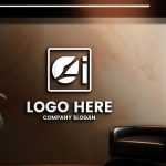 Office Wall 3D Logo Mockup