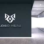 Office Wall 3D Silver Logo Mockup - Download Grátis Office Wall 3D Silver Logo Mockup