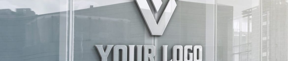 Office Window 3D Logo Mockup Office Window 3D Logo Mockup