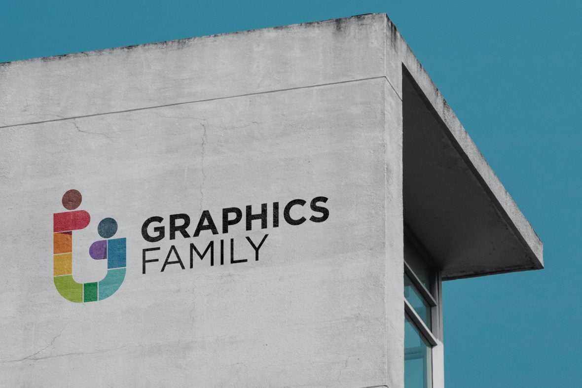 Old White building Logo Mockup