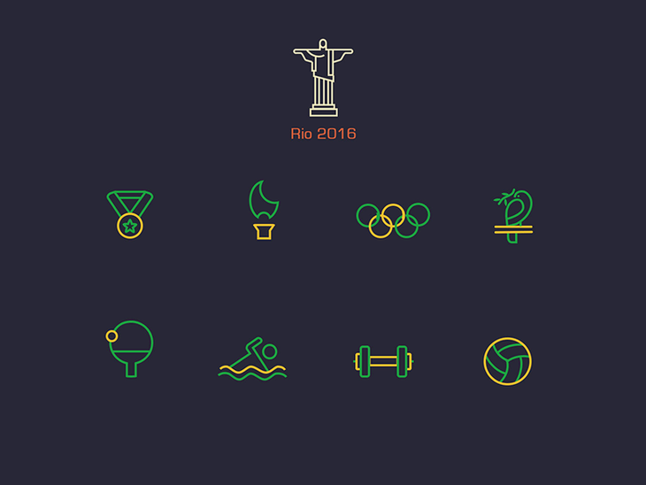Olympics Line Icons