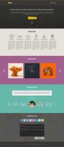 One Page Template PSD