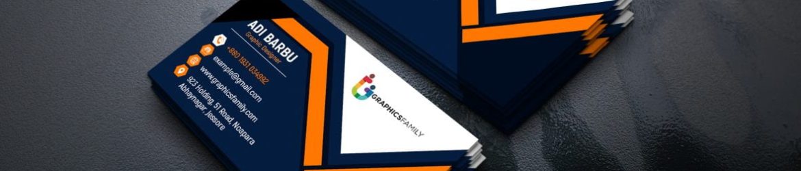 Orange Blue White Visiting Card Template in Photoshop Orange Blue White Visiting Card Template in Photoshop