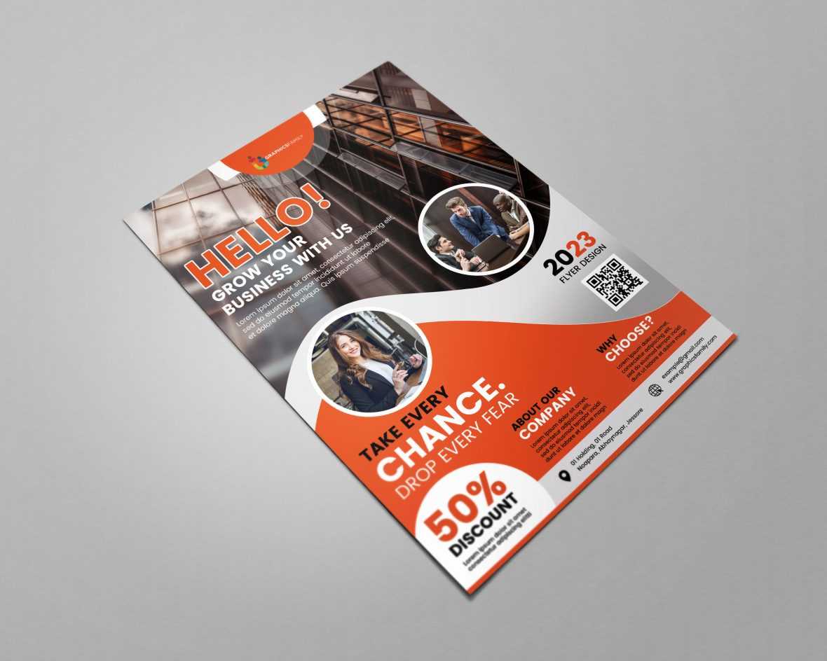 Orange Business Flyer Design Template