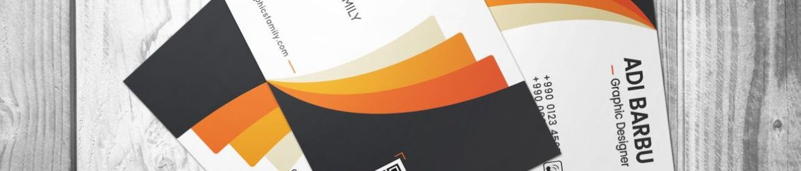 Orange Elegant Corporate Card Template