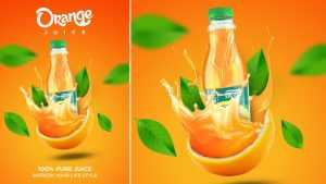 Orange Juice A4 Poster Design Template