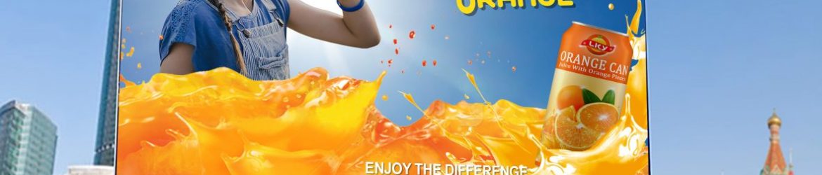 Orange Juice Advertising Billboard Template