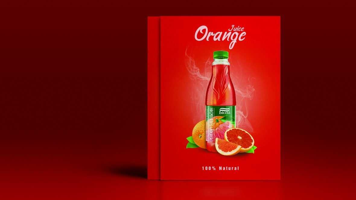 Orange Juice Advertising Poster Design