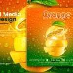 Orange Juice Social Media Post Banner