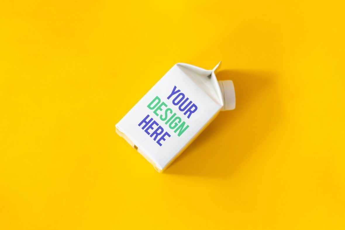 Organic Milk Bottle Mockup