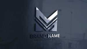 Overlay letter m logo design template vector image