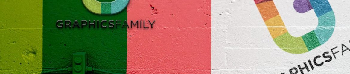 Painted Wall Concrete Logo Mockup