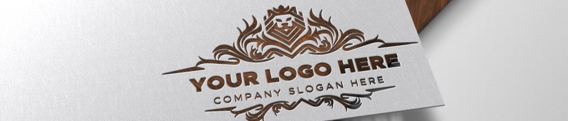 Paper Cutout on Wood Logo Mockup