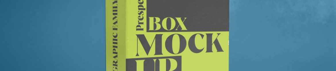 Perspective Real Box Mockup Free Mockup