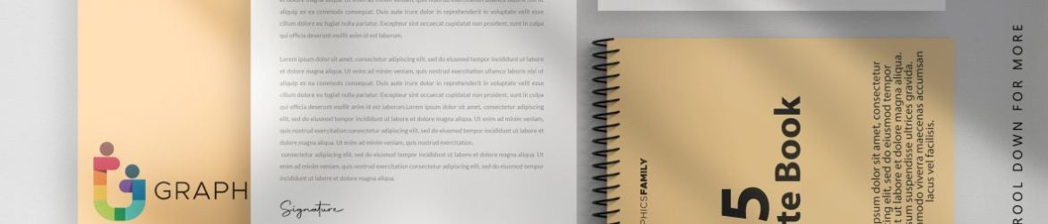 Perspective Stationery Mockup Free PSD