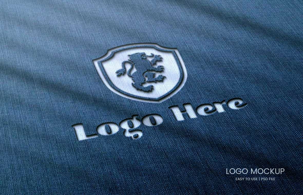 Photo Realistic Laser Cut Cotton Logo Mockup