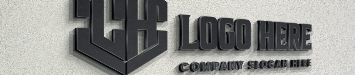 Photorealistic 3D Wall Logo Mockup