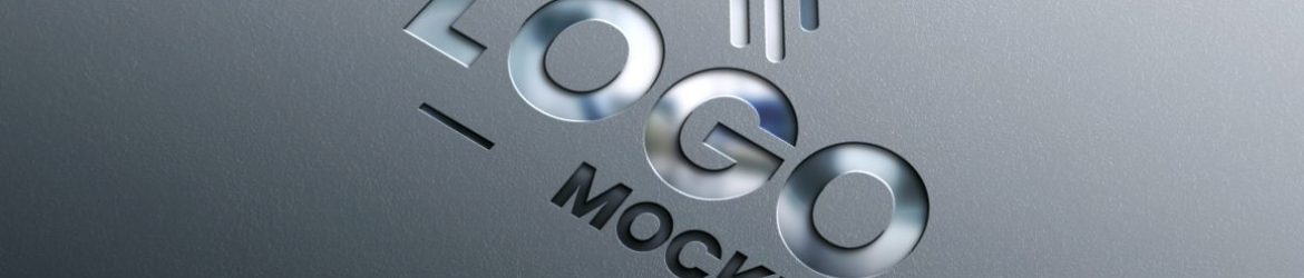 Photorealistic Glass Cutting 3D Logo Mockup