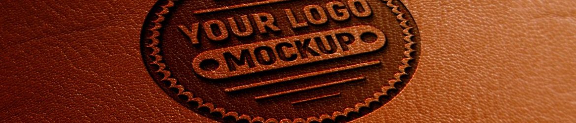 Photorealistic Leather Logo Mockup Photorealistic Leather Logo Mockup