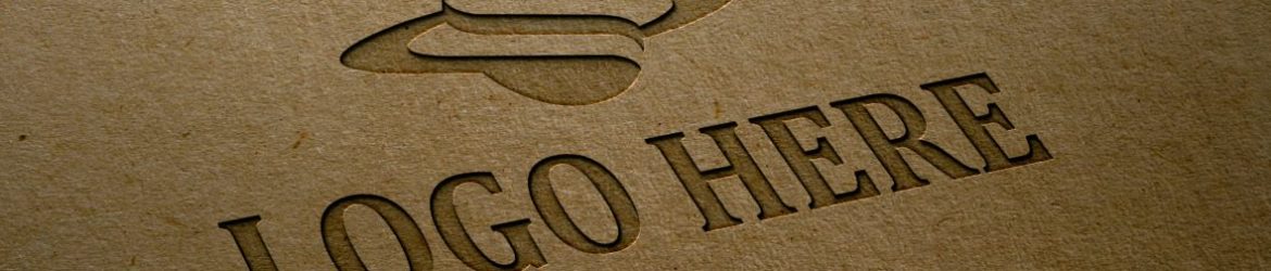 Photorealistic Old Paper Cutting 3D Logo Mockup