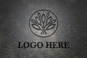 Photorealistic Smooth Laser Cut 3D Logo Mockup