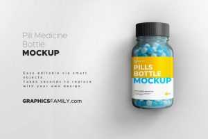 Pill Medicine Bottle Mockup