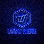 Pixel Pattern Logo Mockup
