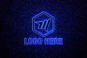 Pixel Pattern Logo Mockup