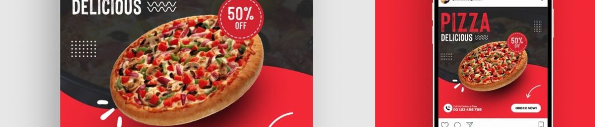 Pizza Banner Template for Social Media