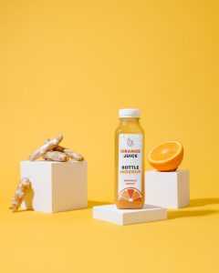 Plastic Bottle Orange Design Mockup