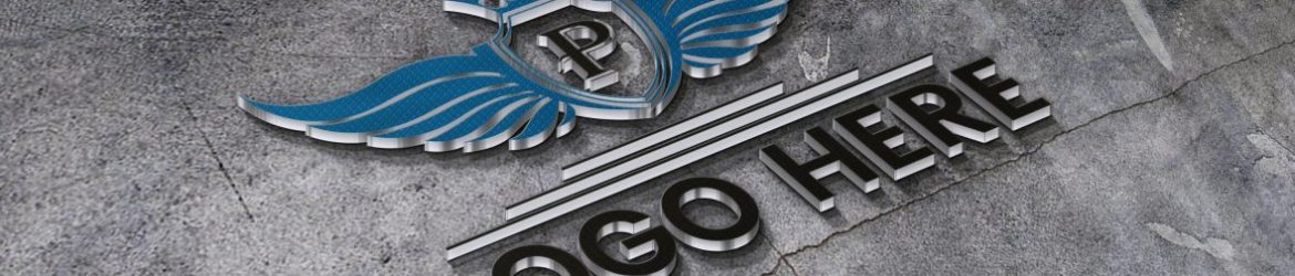 Plastic Pattern 3D Logo Mockup