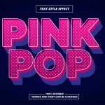 Polka-dot Striped Pink Text Effect - Download Grátis Polka-dot Striped Pink Text Effect