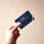Premium Business card in hand mockup