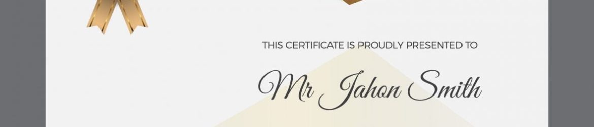Premium golden white certificate template design Premium golden white certificate template design