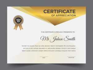 Premium golden white certificate template design