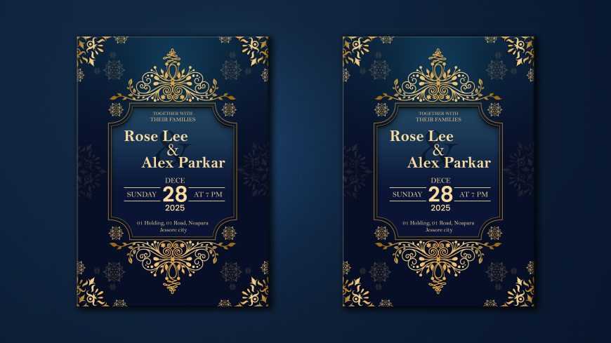 Premium Wedding Invitation With Very High Resolution