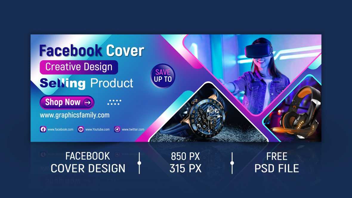 Product Sale Facebook Cover Design PSD