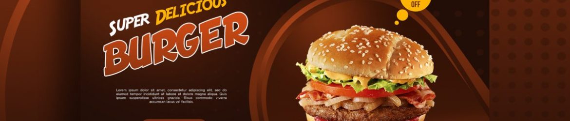 Professional Burger Banner Design Free PSD