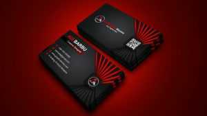 Professional Business Card Design with Black and Red Colors