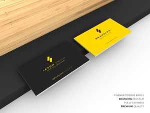 Professional Business Card Mockup on Modern Desk