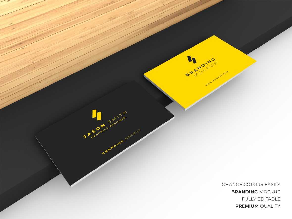 Professional Business Card Mockup on Modern Desk
